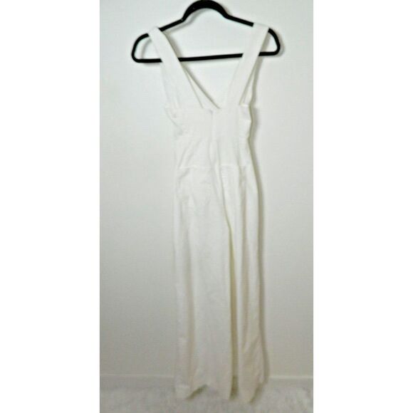 Chino By Anthropologie Jumpsuit Women’s Size 0 White Wide Leg Waist Tie - Picture 5 of 9